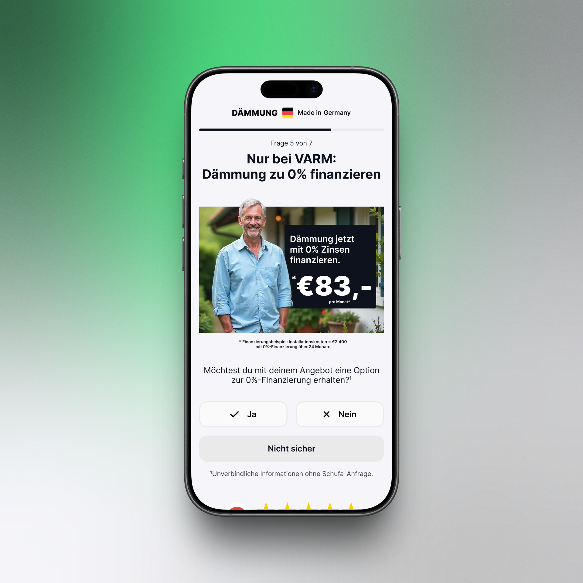 Funnel Step 3: 0%-Finanzierung
