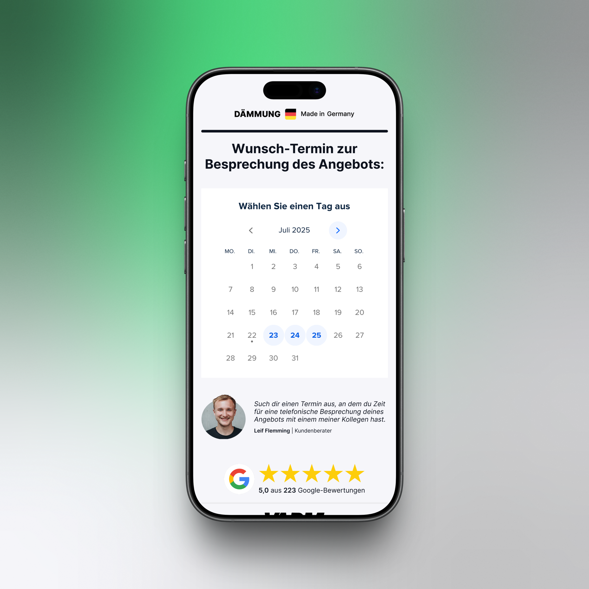 Funnel Step 5: Terminbuchung